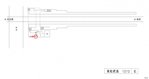 名鉄／東枇杷島駅／／№201駅看板、位置図