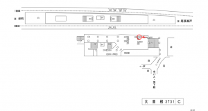 名鉄／大曽根駅／／№231駅看板、位置図