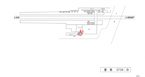 名鉄／旭前駅／／№207駅看板、位置図