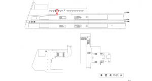 名鉄／神宮前駅／／№107駅看板、位置図