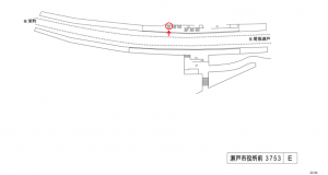 名鉄／瀬戸市役所前駅／／№101駅看板、位置図