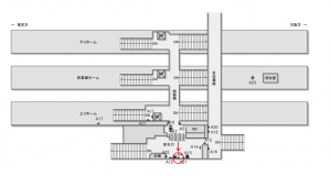 JR東海／大府駅／№A-4№4駅看板、位置図