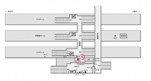 JR東海／大府駅／№A-5№5駅看板、位置図