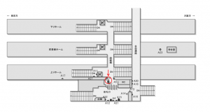 JR東海／大府駅／№A-10№10駅看板、位置図