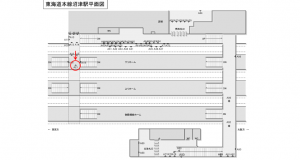 JR東海／沼津駅／№A-21№21駅看板、位置図