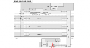 JR東海／沼津駅／№A-79№79駅看板、位置図