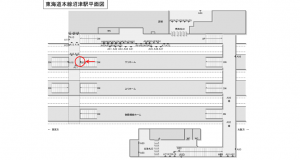 JR東海／沼津駅／№A-19№19駅看板、位置図