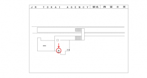 JR東海／西富士宮駅／№A-2№2駅看板、位置図