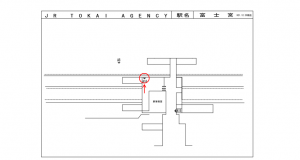 JR東海／富士宮駅／№A-16№16駅看板、位置図