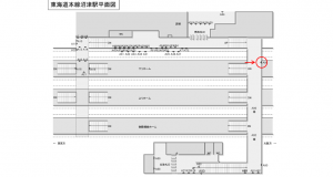 JR東海／沼津駅／№A-98№98駅看板、位置図