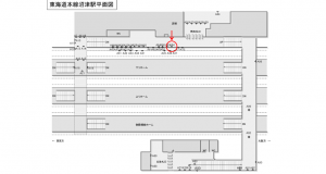 JR東海／沼津駅／№A-94№94駅看板、位置図