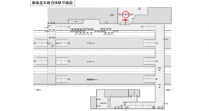 JR東海／沼津駅／№A-28№28駅看板、位置図