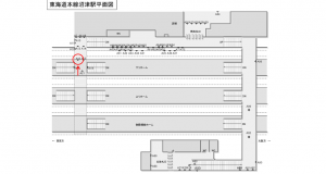 JR東海／沼津駅／№A-16№16駅看板、位置図