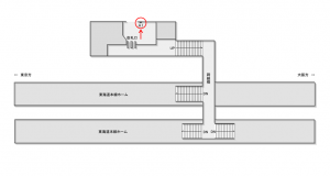 JR東海／関ケ原駅／№A-1№1駅看板、位置図