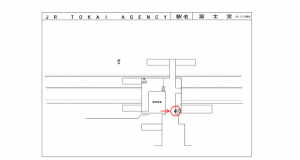 JR東海／富士宮駅／№A-15№15駅広告、位置図