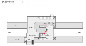 JR東海／二川駅／№A-5№5駅看板、位置図