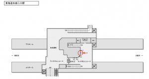 JR東海／二川駅／№A-6№6駅看板、位置図