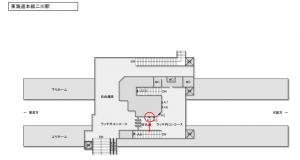 JR東海／二川駅／№A-3№3駅看板、位置図