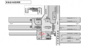 JR東海／豊橋駅／№A-123№123駅看板、位置図