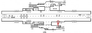 Osaka／Metro（大阪メトロ）　西田辺駅／御堂筋線№1-018№018、位置図