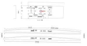 近鉄／東花園駅／／№36駅看板・駅広告、位置図