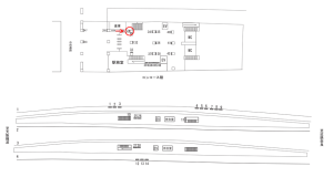 近鉄／東花園駅／／№30駅看板・駅広告、位置図