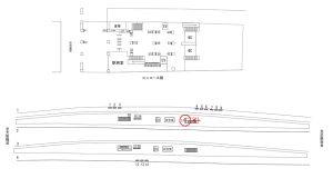 近鉄／東花園駅／／№11駅看板・駅広告、位置図