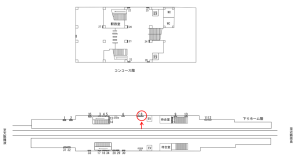 近鉄／河内花園駅／／№8駅看板・駅広告、位置図