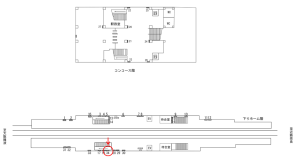 近鉄／河内花園駅／／№34駅看板・駅広告、位置図