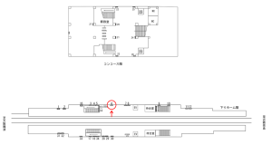 近鉄／河内花園駅／／№6駅看板・駅広告、位置図