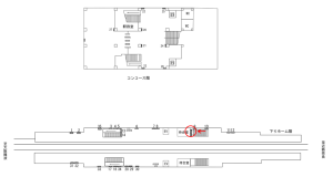 近鉄／河内花園駅／／№15駅看板・駅広告、位置図