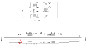 近鉄／河内花園駅／／№32駅看板・駅広告、位置図