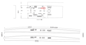 近鉄／東花園駅／／№40駅看板・駅広告、位置図