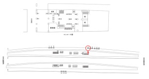 近鉄／東花園駅／／№4駅看板・駅広告、位置図