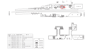 近鉄／学園前駅／／№18駅看板・駅広告、位置図