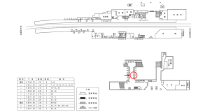 近鉄／学園前駅／／№56駅看板・駅広告、位置図