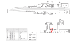 近鉄／学園前駅／／№65駅看板・駅広告、位置図