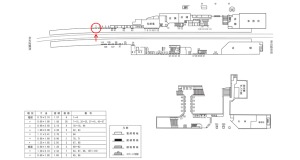 近鉄／学園前駅／／№2駅看板・駅広告、位置図