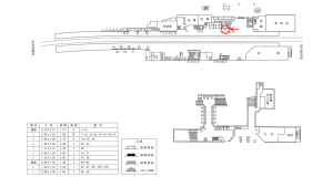 近鉄／学園前駅／／№113駅看板・駅広告、位置図