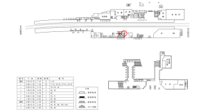 近鉄／学園前駅／／№42駅看板・駅広告、位置図