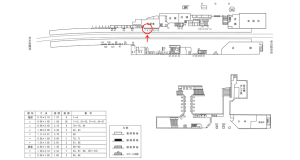 近鉄／学園前駅／／№8駅看板・駅広告、位置図