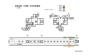 Osaka／Metro（大阪メトロ）　中津駅／御堂筋線№1-110№110、位置図