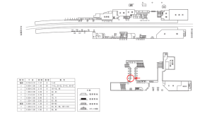 近鉄／学園前駅／／№52駅看板・駅広告、位置図