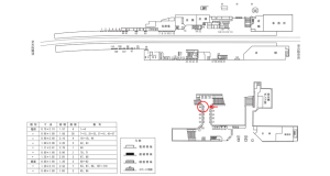 近鉄／学園前駅／／№48駅看板・駅広告、位置図