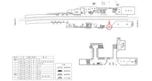 近鉄／学園前駅／／№64駅看板・駅広告、位置図