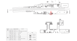 近鉄／学園前駅／／№39駅看板・駅広告、位置図