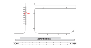 近鉄／学園前駅／／№456駅看板・駅広告、位置図