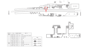 近鉄／学園前駅／／№11駅看板・駅広告、位置図