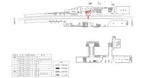 近鉄／学園前駅／／№15駅看板・駅広告、位置図