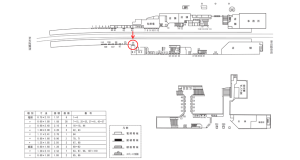 近鉄／学園前駅／／№26駅看板・駅広告、位置図